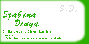 szabina dinya business card